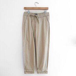 J Crew Drawstring Cotton-Blend Straight Leg Pants - Khaki / Tan - Size 4